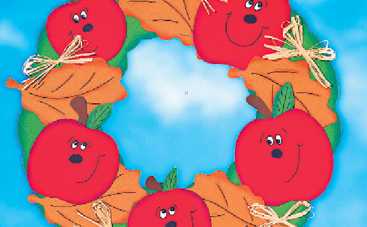 Азбука рукодельницы: как сделать венок с яблоками