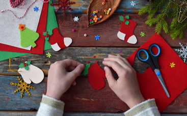 Простые елочные украшения своими руками