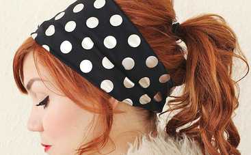 Своими руками: трикотажная широкая повязка для волос