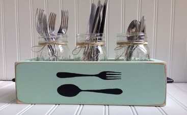 Как сделать из старых банок красивый органайзер под столовые приборы: пошаговая инструкция