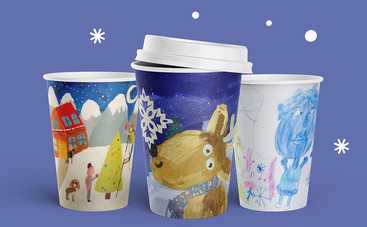 WOG показал зимнюю серию стаканчиков с рисунками детей