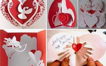 Дарим любовь ежедневно: объемные открытки в технике папер-крафт