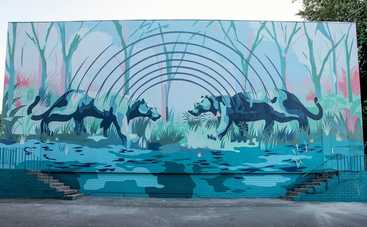 Аргентинский художник Franco Fasoli JAZ украсил стену киевской гимназии