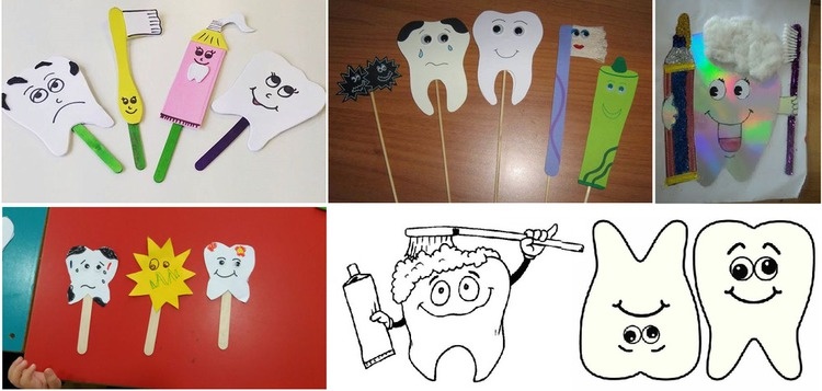 макет зубной щетки для детей своими руками