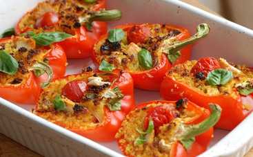 Оригинальный фаршированный перец: с фаршем, овощами и моцареллой - рецепт