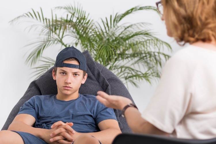 therapist-for-teenager-and-her-patient-picture-id618070568