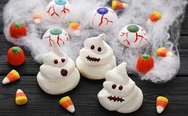 Выпекаем с детьми на Хэллоуин: воздушное безе Веселые приведения