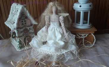 Тильда Рождественский Ангел своими руками: подробный мастер класс с выкройкой