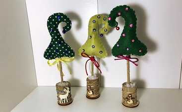 Декоративная елочка из фетра своими руками: поделки к Новому году