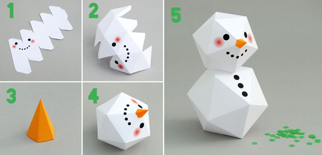 3D Снежинка звезда из бумаги | Поделки из бумаги своими руками | DIY
