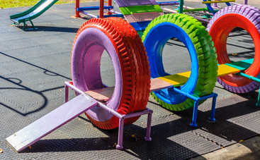 Как сделать детскую площадку из покрышек: мастер-класс