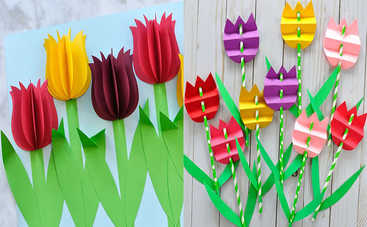 Букет, який не зів'яне: тюльпани з картону своїми руками