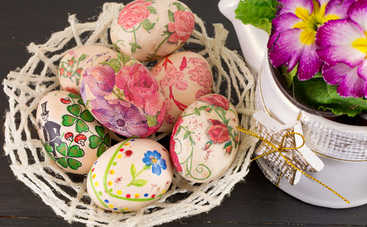 Декорируем яйца бумагой и салфетками в винтажном стиле: мастер-класс