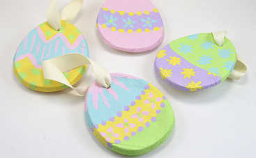 Декоративные пасхальные яйца из соленого теста своими руками